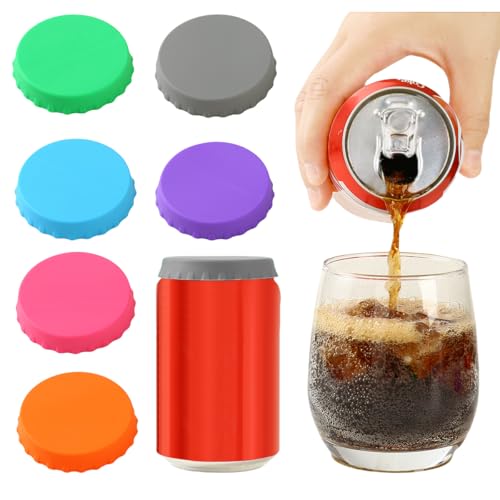 6 Pack Silicone Soda Can Cover, Emptycolor...