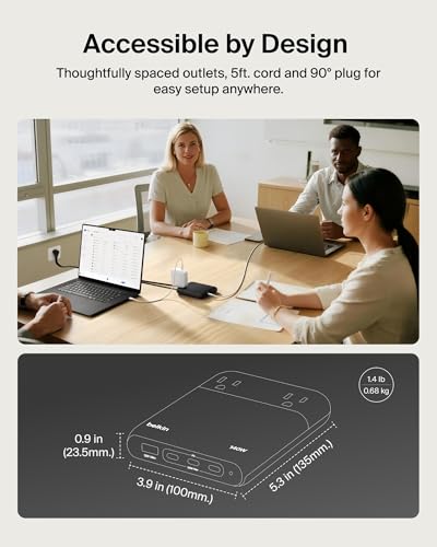 Belkin Charging Station Power Strip 3 USB-C Charger 2 AC 1 USB-A 140W GaN - image 4