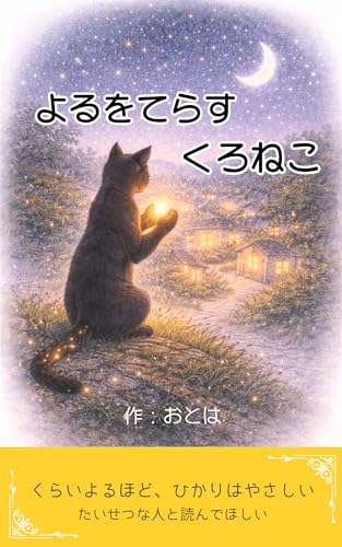 よるをてらすくろねこ