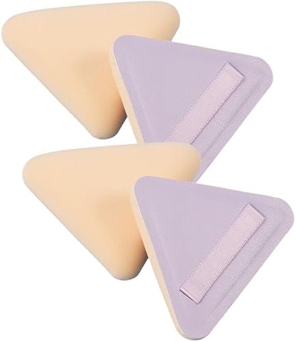 4-Pack Triangle Makeup Sponge Puff - Purple