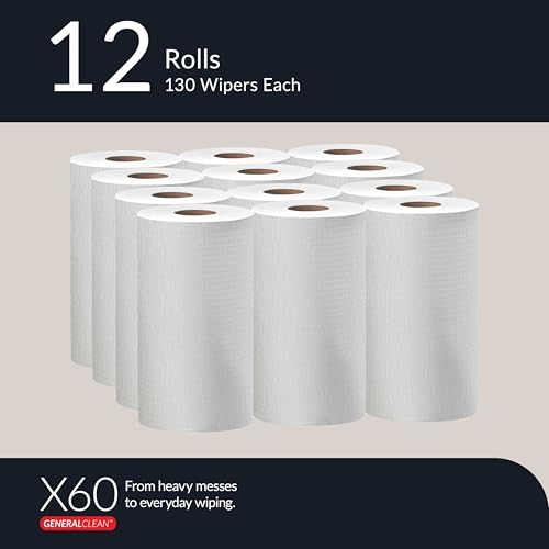 Image of WypAll GeneralClean X60 Multi-Task Cleaning Cloths, 12 x 130 Towels (35401)