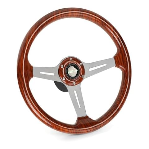 RASTP 13.5 Inch Wood Grain Steering Wheel Cover