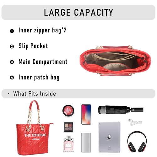 Image of Chinllo Tote Bag for Women, Medium Top Handle Handbags Purse