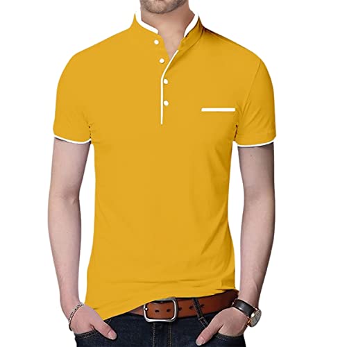 Image of Pixie Fashion Polycotton Mandarin Collar Half Sleeves Men's T-Shirts Combo (Pack of 3)
