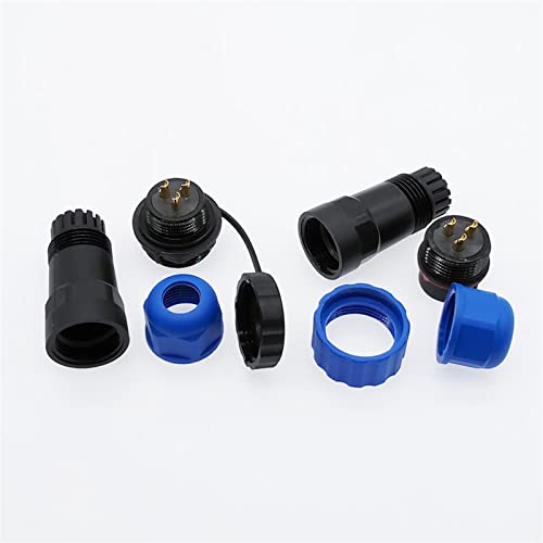Conector recto SP20 de 9 pines impermeable IP68 para cables industriales 6