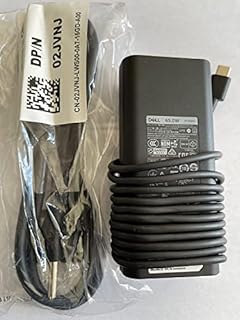 Dell Laptop Charger 65W Watt USB Type C AC Power Adapter LA65NM190/HA65NM190/DA65NM190 Include Power Cord for Dell XPS 12 9250, XPS 13 9350 Compatible with XPS Series and Latitude 5000 Series