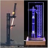 【Collector's Gifts】 SpaceX Starship Crystal Lamp, 3D Laser-Etched Rocket Night Light, Ultimate Gift for Space Enthusiasts, Sci-Fi Fans & Mars Dreamers (Regular)