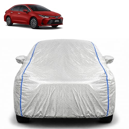 Image of Waterproof Car Cover for Toyota Corolla Altis | All Weather Protection | UV Resistant & Dustproof | Soft Cotton Lining to Prevent Scratches | Triple Stitched with Mirror Pockets & Elastic Hem