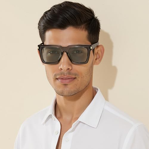 Image of VINCENT CHASE EYEWEAR Polarized and 100% UV Protected | Branded and Stylish Sunglasses | Full Rim Square | Season Essentials | For Men & Women | Large | VCS000550
