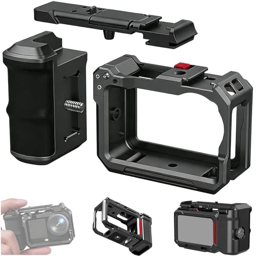 Cage DJI Osmo Action 6 avec poignée métallique d'extension Xplorer et support de prise de vue