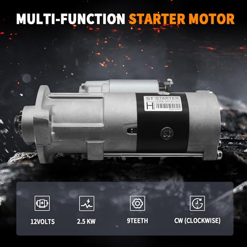 Ovabeyna Starter 18398 Compatível com Minicarregadeira Thomas 225 245 T245, Gerador Kubota SQ3350SW