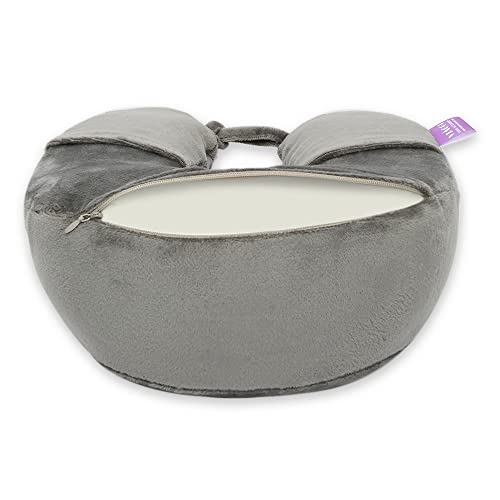 Image of Viaggi U Shape Super Soft Memory Foam Travel Neck Pillow for Neck Pain Relief Cervical Orthopedic Use Comfortable Neck Rest Pillow - Cool Grey