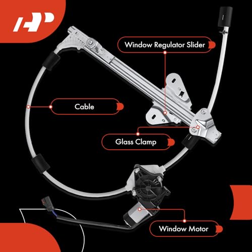 A-Premium Power Window Regulator with Motor Compatible with Jeep Cherokee XJ 1997-2001, Sport Utility 4-Door, Front Passenger Side