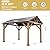 10‘x12’ Outdoor Patio Wooden Gazebo - Cedar Solid Wood Gazebo with Galvanized Steel Roof, Wooden Frame, Pavilion Gazebo for Lawns, Beach, Patio, Garden