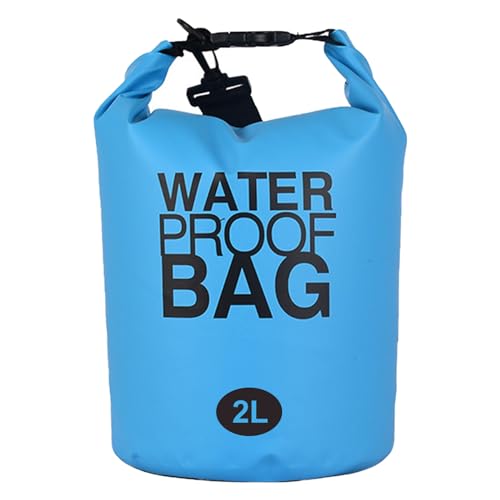 Bolsa Estanca Impermeable 2L, Dry Bag Y Bolsas Impermeables, Bolsas Impermeables, Mochila Estanca con Funda, Bolsa Seca Impermeable Al Aire libre, Muy Adecuada Para Acampar,Pesca,Piragüismo y Natación