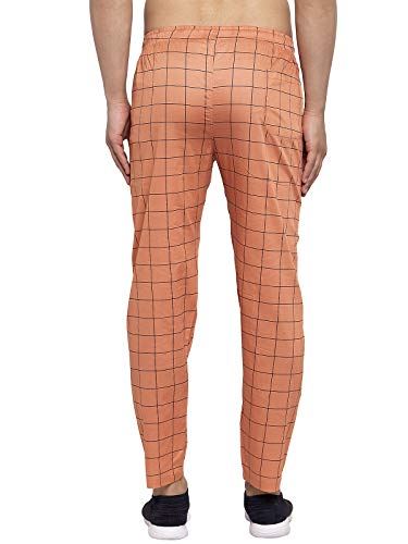 Image of JAINISH Men Checked Tapered Fit Track Pants