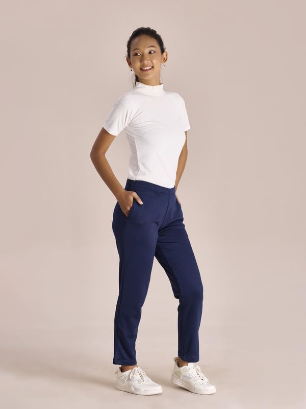 Image of GO COLORS Solid Ultra Warm Kurti Pant for Women | Mid Rise, Warm tech