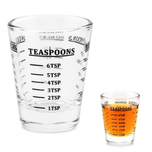 Vaso medidor de 1 onza con 4 escalas 6 medidas miniatura 1
