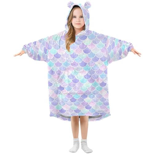 Couverture à capuche polaire pour enfants contre le froid