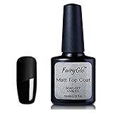 FairyGlo matte gel top coat, Soak Off UV & LED matte nail polish top coat, For Nail Art, Matte Finish Long Lasting DIY Home Nail Salon, 10ml