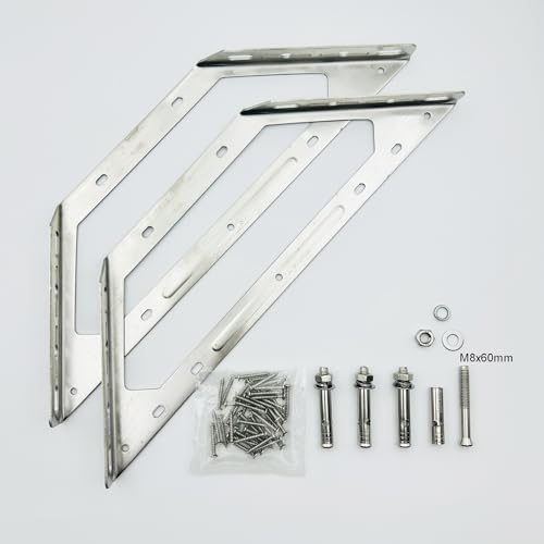 LIKERAINY 90 Grad Winkelverbinder 270x270mm Winkel Klammern Dreieck Form Ecke Klammer Eisenmetall Möbelverbinder Winkel Verschluss Stuhl Regal-Stützverbinder 2 Stück