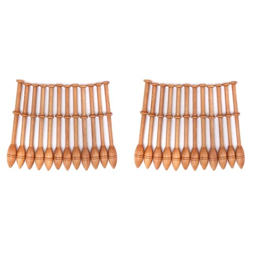 Kit di Pizzo a Tombolo da 24 Pezzi, Strumenti per Tessitura Artigianale Vintage Francese, Bobina di Pizzo in Legno, Strumento per Tessitura con Ferri da Maglia Artigianali per