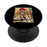 samurai arte giapponese vintage combattente retrò popsockets popgrip intercambiabile