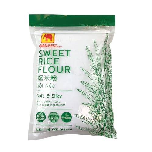 Asian Best Sweet Rice Flour, Soft & Silky, Gluten Free, Non-GMO, Vegan, 16 oz