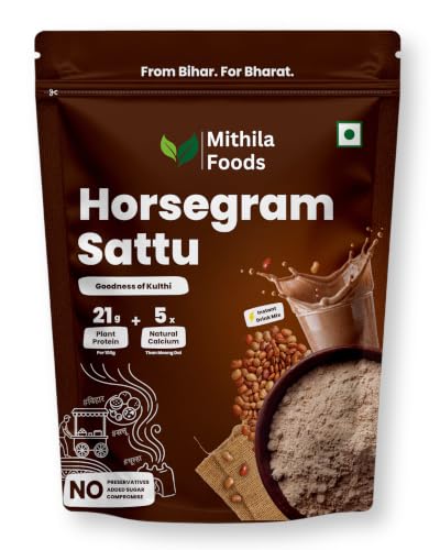 Image of MITHILA FOODS Horse Gram (Kulthi) Sattu Powder 2 Kg | Sattu for Weight Loss, Kidney Stone & Detox | High Protein Superfood Drink Mix, Kollu Flour, Gahat Sattu | Authentic Taste of Jharkhand