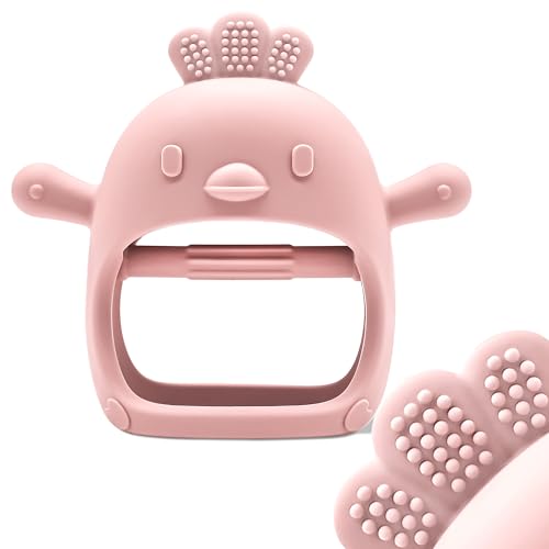 Image of Baby Teething Toys by Komfy LilLove | Non-Toxic Infant Toys 0-6 6-12 Months | CPC Certified Teething Mitten | No Drop Teether for Baby Teething Relief | Baby teether Toys | Teething Pacifier