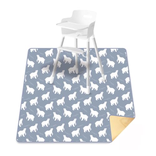 Image of Non-Slip Baby Splat Mat for Under High Chair(Bear, 43 inchx 43 inch)