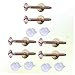 Angoily 6pcs Toilet Tank Bolts Fixing Screws Nuts and Washers Resistant Wc Tools for Easy Toilet Installation and Replacement