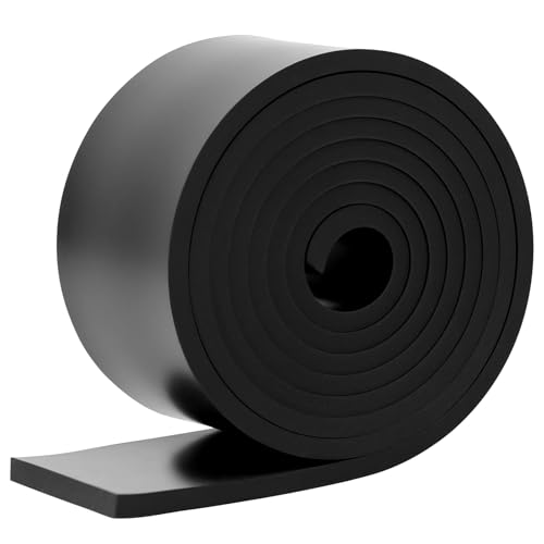 NUTKIT Tira de Goma Flexible Rollo de Caucho 1m×40mm×3mm, Plancha Goma Adhesivo,Gomas de Neopreno Plancha,para Sellos de Bricolaje,Protección de Revestimientos de Pisos,Antivibración,Antideslizante