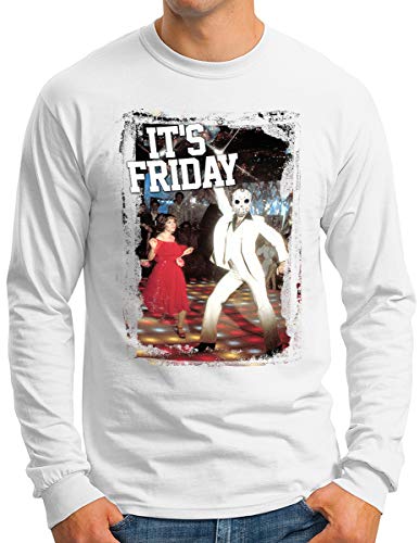 T-shirt disco horror OM3 à manches longues pour homme cherchant un vêtement confortable de soirée