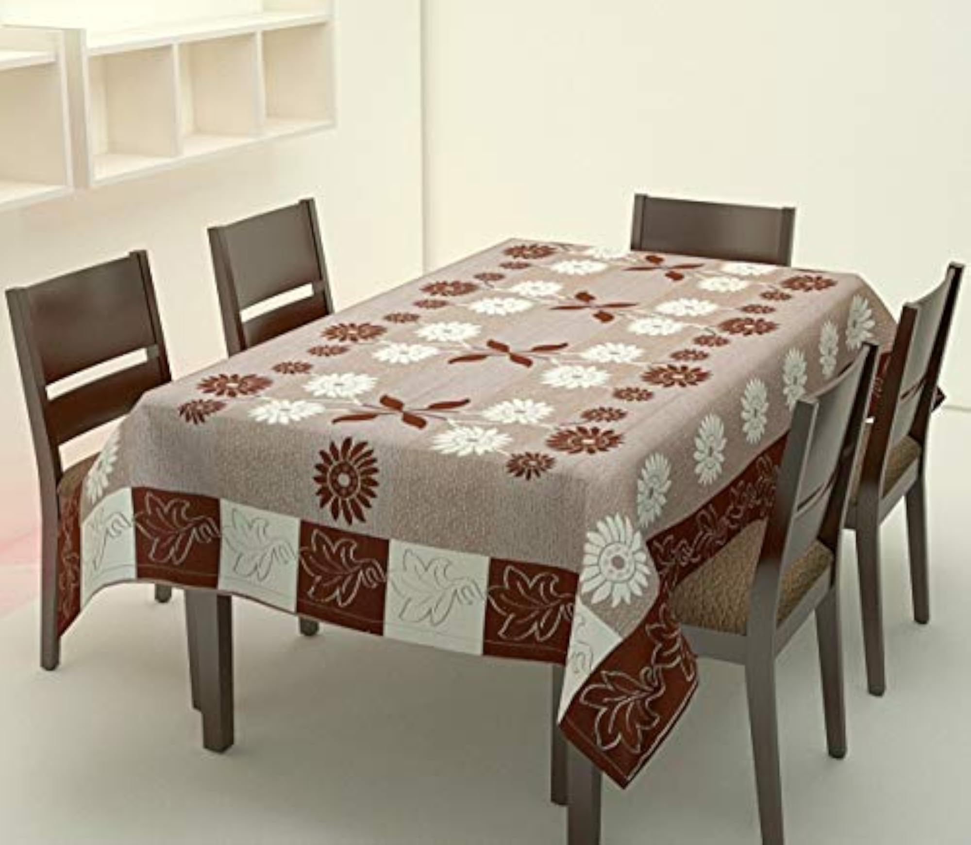 Floral Cotton Dining Table Cover 60X90 Inches