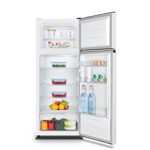 Gorenje RF4142PW4 Doppeltürkühlschrank mit Gefrierteil oben, 165 Liter Kühleil, 41 Liter Gefrierteil, LED Innenbeleuchtung, Energieeffizienzklasse E, 143,6cm x 55cm, weiß – Bild 6