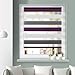 Produktbild Grandekor Doppelrollo Duo Rollo Klemmfix ohne Bohren lichtdurchlässig und verdunkelnd Fensterollos Sonnenschutz für Fenster und Tür - Weiß-Anthrazit-Aubergine 50x150cm (BxH) / Stoffbreite 46cm