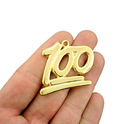 Bohemian Findings Hundred Charm Gold Tone Number 100 - GC1079