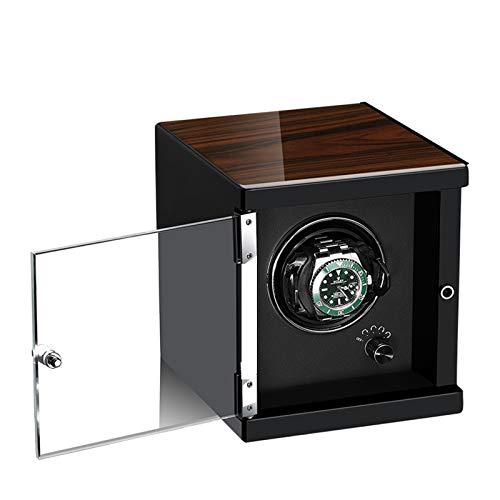 TANGIST Uhrenbeweger für 1 Automatikuhren mit Super Leise Motor Flexibles Plüschkissen 5 Rotationsmodi mit Weichen Flexiblen Uhrenkissen für Herren und Damen Cover