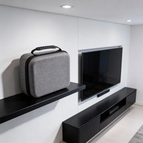 Funda protectora a prueba de golpes para proyector Xgimi MoGo 4 y Play6, fabricada en material EVA rígido, con ranura para almacenar el control remoto y cable, ideal para viaje (gris) miniatura 3