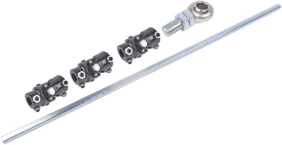 Universal Fit AP02 Steering Box Black U Joint 36 Inch Steel Steering Shaft with 3/4 Inch Support Bearing Works with All Vehicle Models