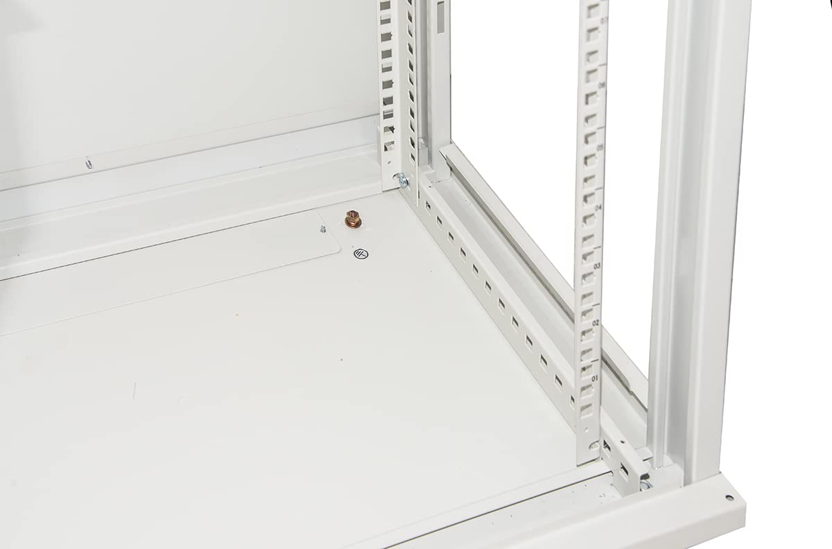 LINK Armadio Rack 19" 18 Unita' da Muro (A) 905 x (L) 600 x (P) 450 mm. Grigio, DISASSEMBLATO Porta Vetro