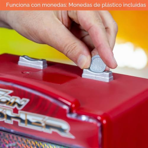 Máquina atrapa monedas recreativa arcade con sonido y luces LED 5