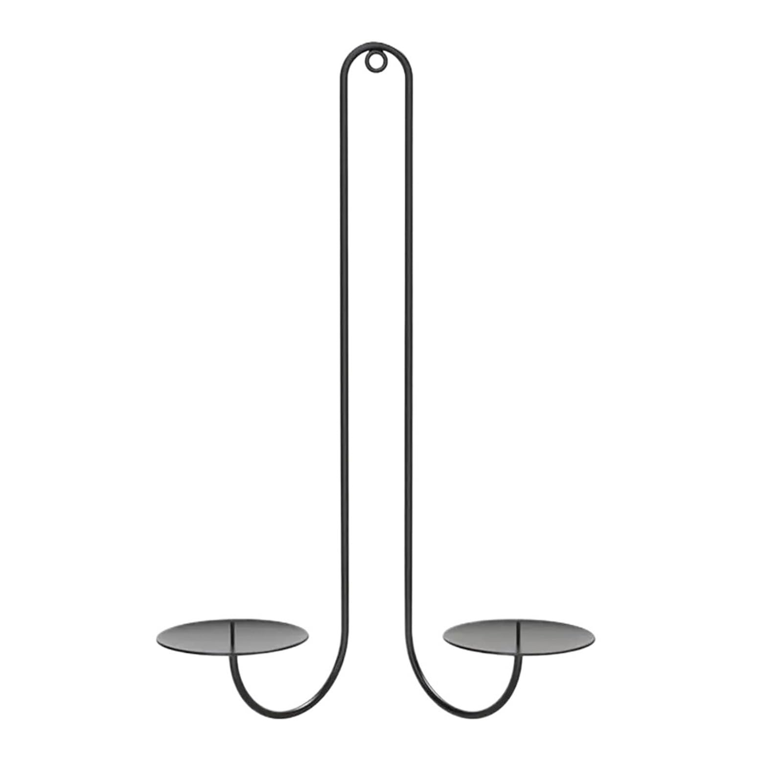 1 Pair Iron Candle Holder Wall Hanging Sconce Decorative Tray For Living Room Dining Home Decor for Candle