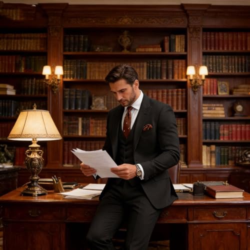CKGJLJ Men's Suits Black 3 Pieces Suit for Men Slim Fit Two Button Blazer Jacket Single Breasted Vest 3-Pieces Black Suit for Wedding Regular Fit 3 Piece Prom Suits Large