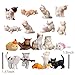 Beauy Girl 18 Pcs Deluxe Cat Figurines Playset, Cute Cat Figures, Mini Cat Figure Collection Playset, Cupcake Topper