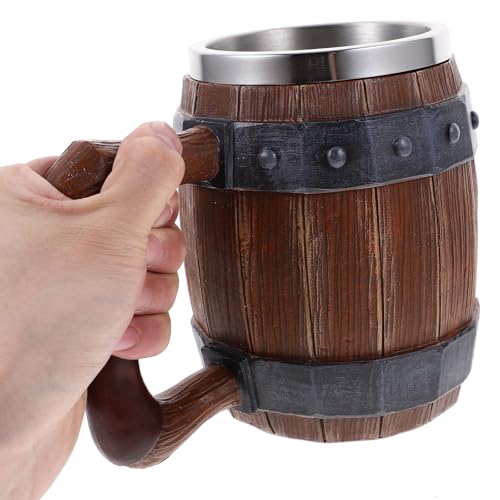 Jarra de cerveza de 600ml de acero inoxidable que mantiene el frío estilo barril 5