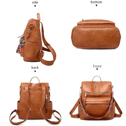 Image of Women's Fashion Backpack Purse for Women Leather Multipurpose Design Ladies Shoulder Bag Travel bag Satchel Handbags