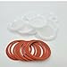 Reusable Canning Lids Bundle Includes 12 Regular Mouth Tattler Lids and Rings and 12 Dissolvable Sunivale Jar Labels For Use With Hot Water Bath, Vacuum Sealer and Pressure Canning Methods Made in USA
