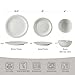 Famiware 24 Pieces Dinnerware Sets, Dishes Set for 4, White
